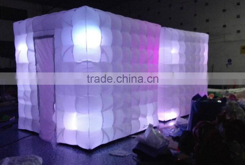 Custom size 3D photo booth led inflatable photo booth