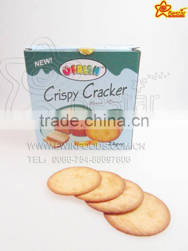 Delicious Snack !!! Big Round Biscuit Various Flavours Crispy Cracker
