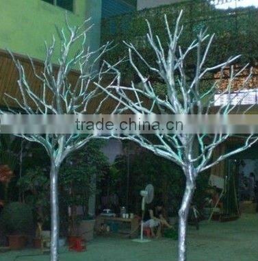 Artificial no leaves of tree trunk white wooden trunkdecoration fiberglass artificial trunk for sale
