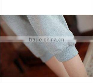 cheap pure cotton printed sport middle pants woman