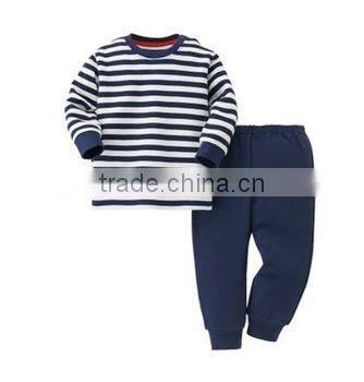 2016 wholesale kids baby stripe pajama suits kids stripe cotton pajamas