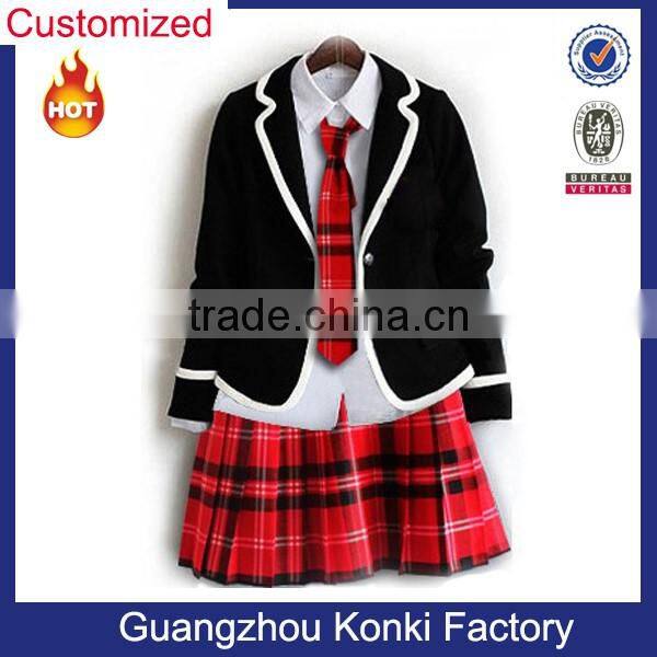 wholesale fashionable boys and girl blazer primary school uniform designs
