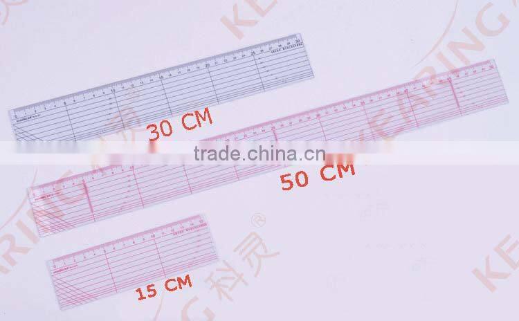 Kearing 5*15*0.12cm rectangle patchwork Grading rulers for sewing 1.2mm thickness Plastic Rulers# W5150