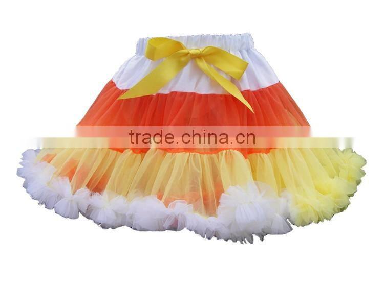 Wholesale princess style baby girls solid color tulle skirt from China manfactory by handmade