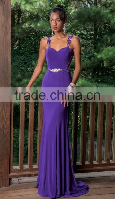 new style chiffon long purple formal evening dress pattern