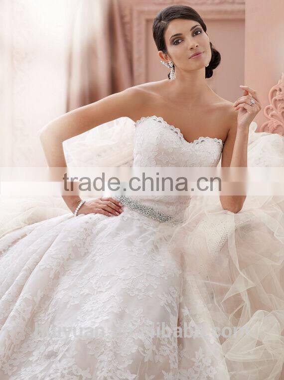 sexy sleeveless lace ball gown wedding dress costume alibaba2016