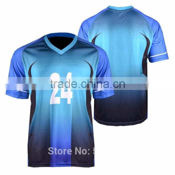 Kroad customized heat transfer v neck soccer shirts, dry fit and qucik dry soccer jersey