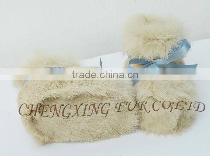 CX-SHOES-07C European Genuine Rabbit Fur Baby Shoes
