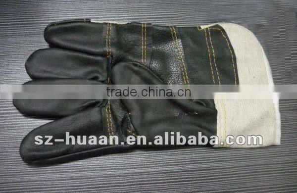 Leather hide welding glove, leather glove, working glove