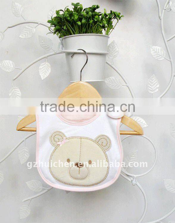 baby cute emobroider waterproof bibs