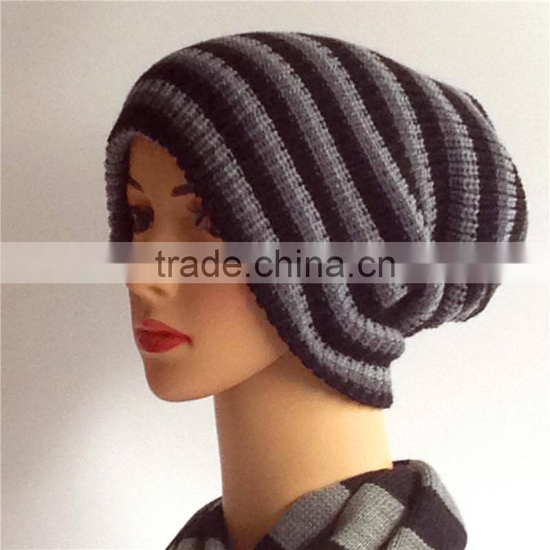 plain export double layer pure color cheap winter warm hats factory