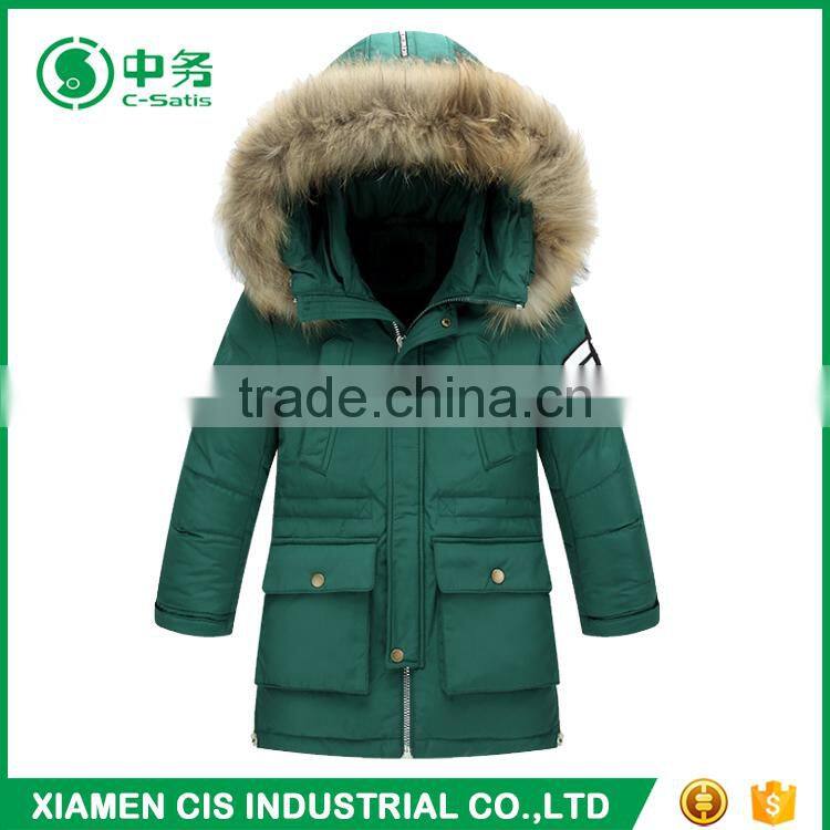 New Style Hooded Thick Warm Korea Fashion Childrens Long Winter Coat