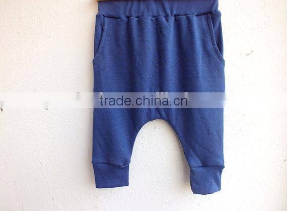 New Design Baby Boy Cotton Leggings Baby Plain Grey Kids Harem Pants Wholesale
