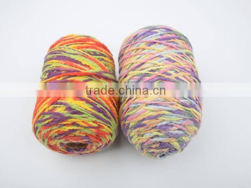 Girls Colorful Crochet Bun Ponytail Hat