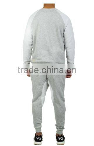 raglan sleeve zipper up custom cotton tracksuits new design