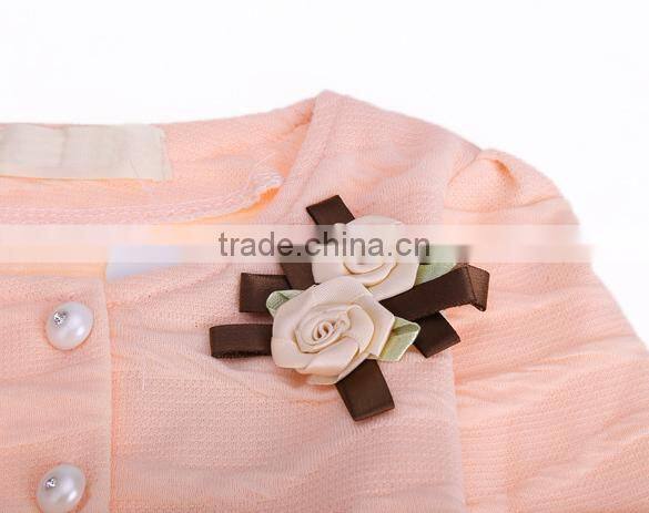 Stylish fashion lace fancy pattern cotton dresses for baby Girl 1 year