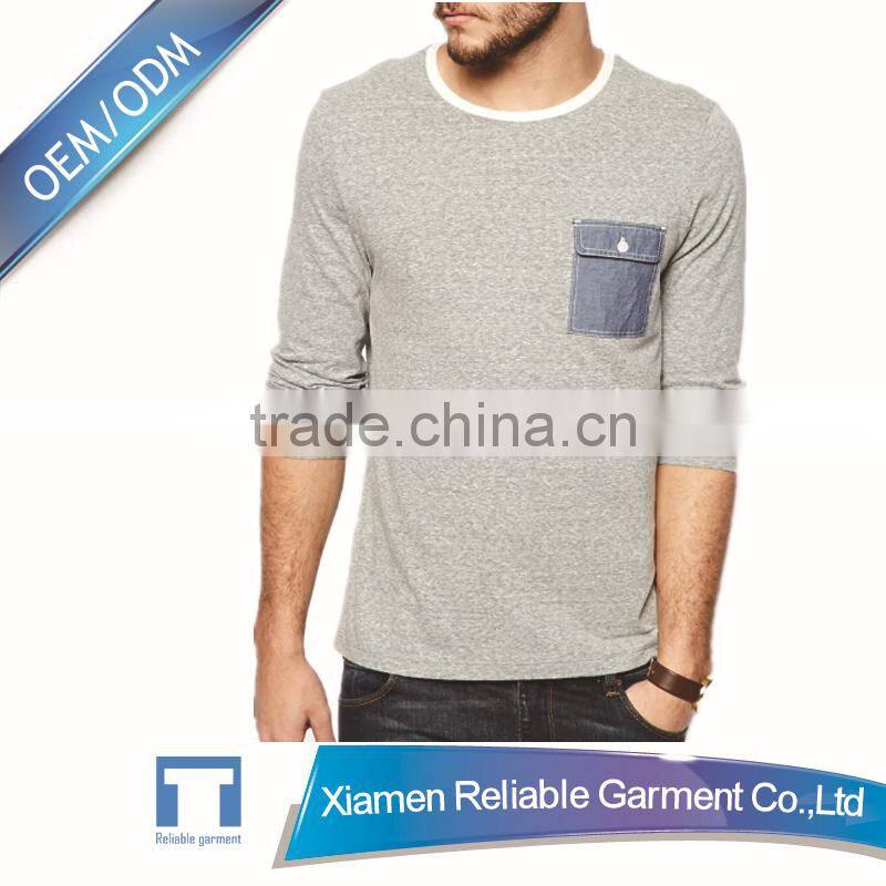 clothing for men 2016 custom design long sleeve t-shirt for men china supplier