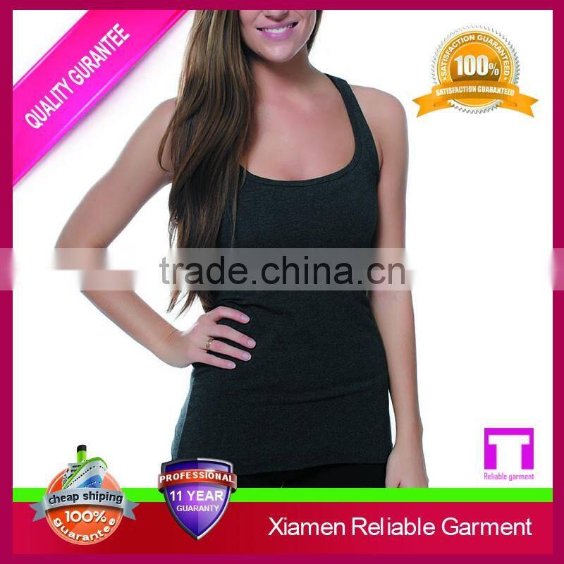 95% cotton 5% spandex tank top,women yoga stringer tank top