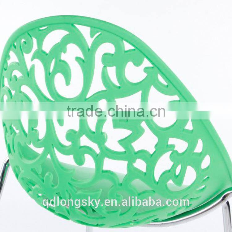 LS-4002 Canteen stackable polypropylene plastic forest replica vegetal chair