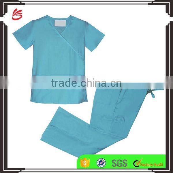 Custom fashionable nurse uniform designs medical scrub suit design in hospital uniform with scrub pants