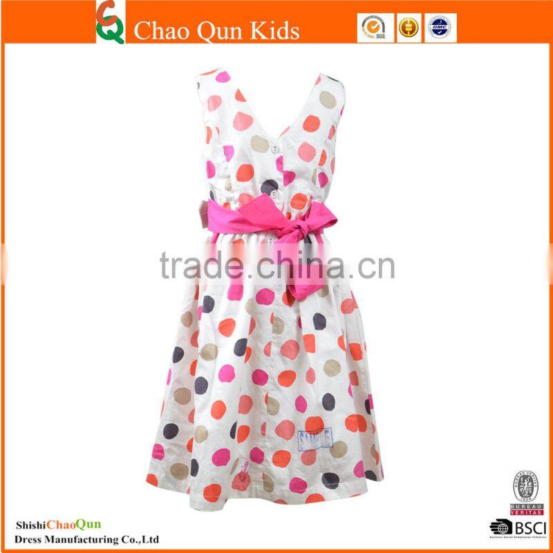 Latest summer custom designs flower printing net fomal kids dresses