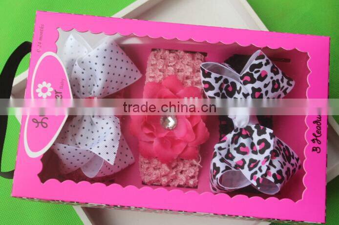 3pcs baby headband gift set, newborn baby 3pcs headband gift set