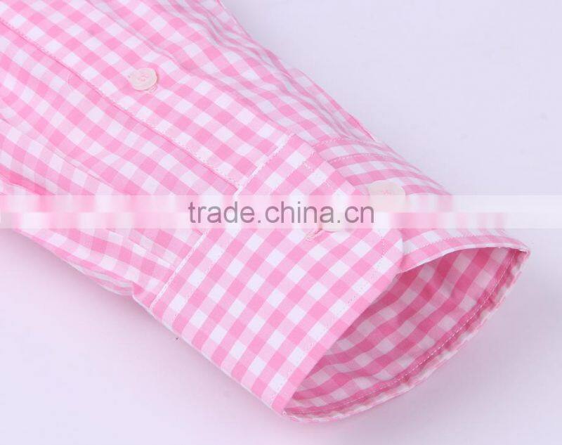 2017 latest style checks long sleeve shirts for men