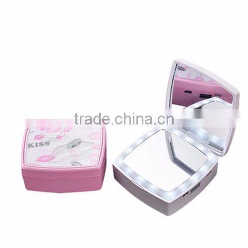 Led Double Surface Beauty Mirror Mobile Power Supply Box Portable Battery/Mirror Power Bank