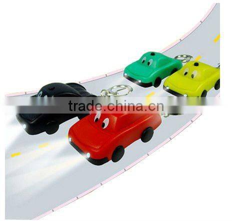Car shaped LED light keychain promotion gift printing logo