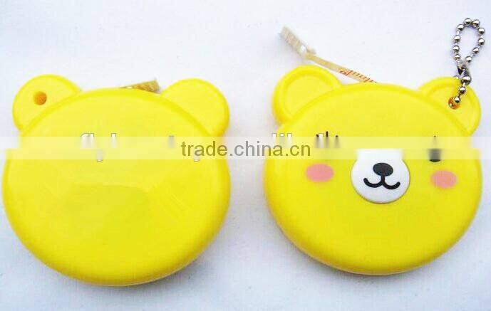 Heart shape promotion gift measuring tape keychain tape 1M tape