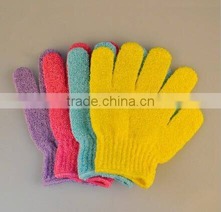 High quality Nylon Exfoliating Bathing Gloves SPA massage shower gloves for promotion in 2017