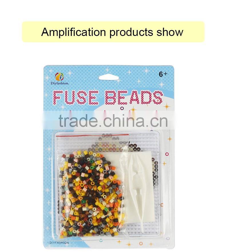 Diyfashion 5mm hama perler fuse beads the Slice of pizza set with puzzle iron paper and twezzer hama beads toys for kids 18022