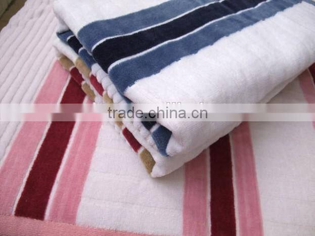 100 per cent cotton striped beach towels