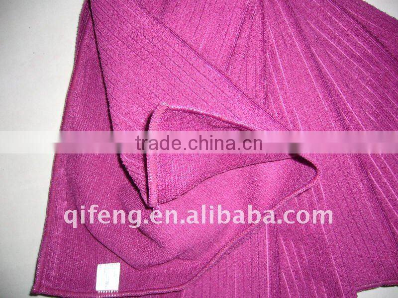 Stripe Purple Microfiber Towel