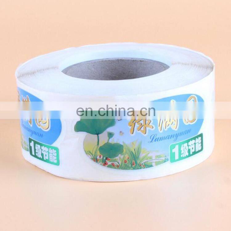 Colorful printing custom shape adhesive plastic pvc vinyl sticker paper roll