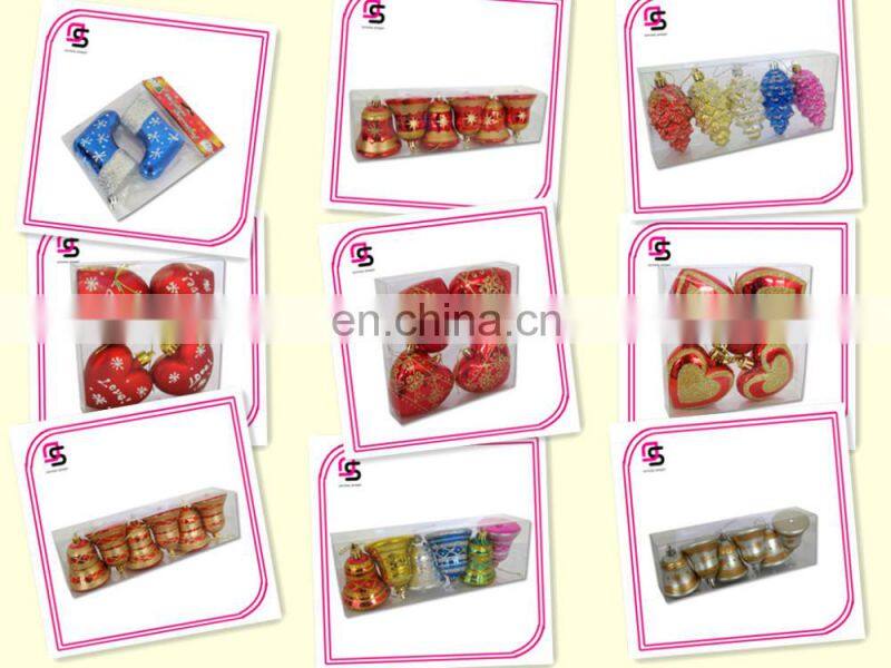 Plastic Christmas ball ,Christmas tree ball,Christmas hang-painted ball 3/S