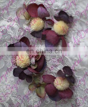 Aidocrystal fashion flower hair clip romantic fabric handmade rhinestone flower grecian headpieces