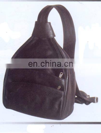 black leather backpack, leather backpack pattern, leather backpack for man made in india