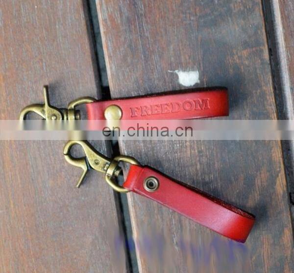 CUSTOM VINTAGE STYLE KEYRING CARABINER KEYCHAIN LEATHER
