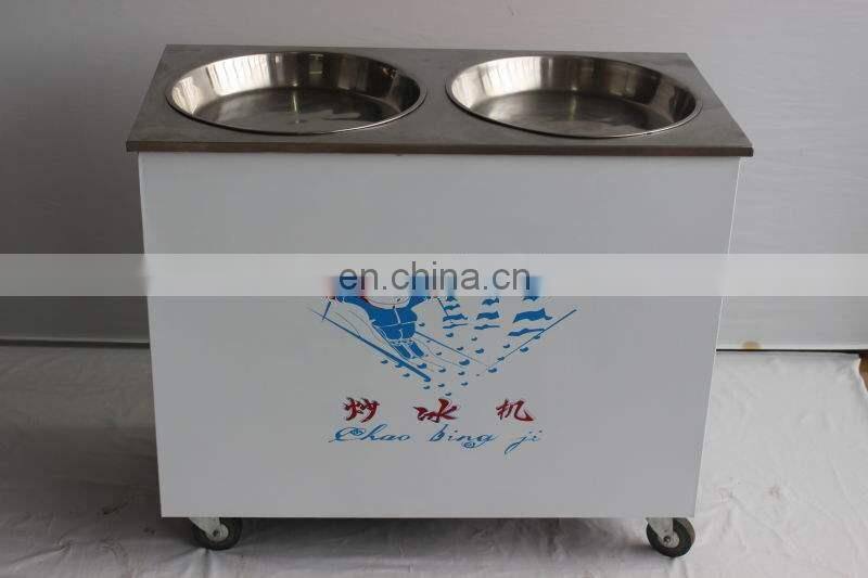 high quality fried ice cream machine double pan ice cream machine fried