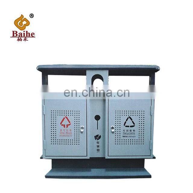 New design wooden outdoor waste bin for sale