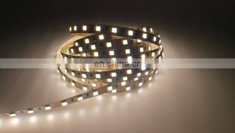 High cri 80 full led bicolore smd 5050 dual white ww/cw 2 in 1 led strip