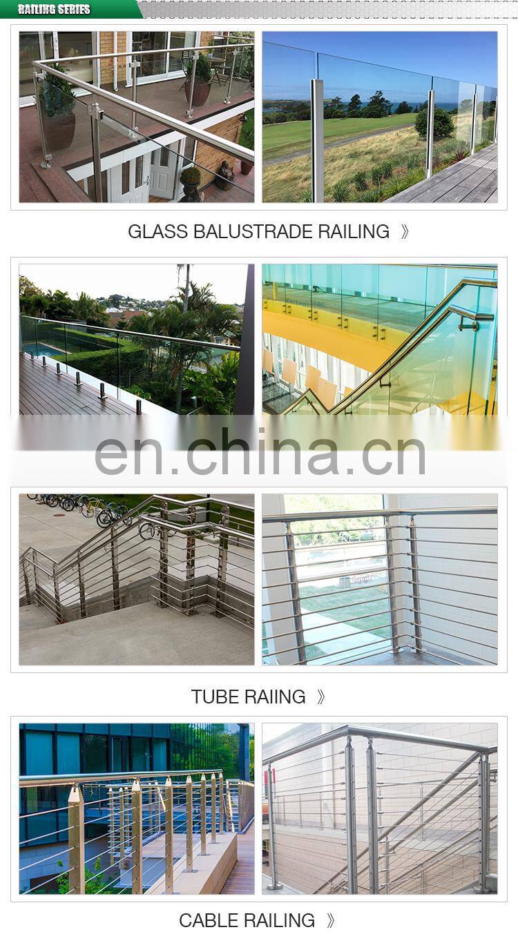 Balcony Baluster Frameless Aluminium Channel Glass Railing Design For Deck