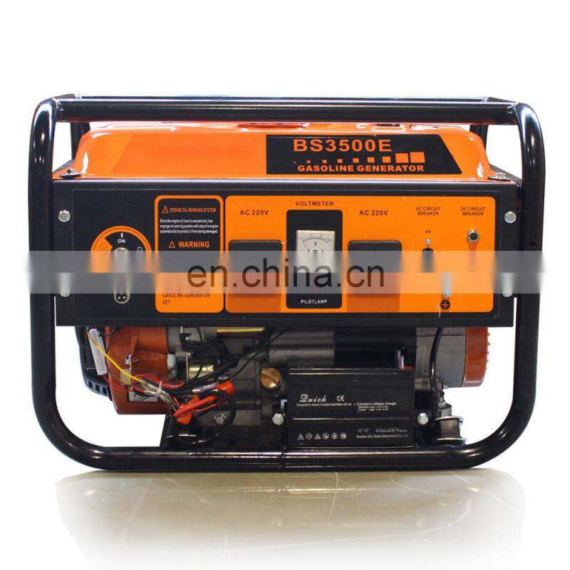 BS3500 BISON China Taizhou Home Use Standby 2800W Cooper Wire Recoil Start electric start generador electrico