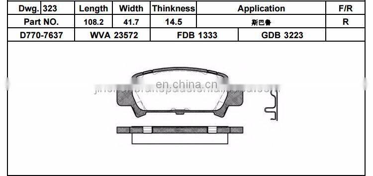 wholesale brake pads D1203/WVA29087/FDB1313 Competitive rates