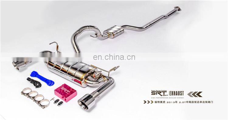 srt exhaust for ford kuga/eco sport/f150 valve exhaust catback with quad double tip