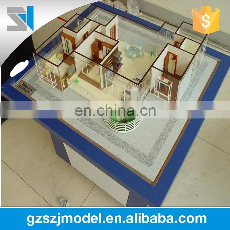 Hot sell miniature building architectural model making with warm lighting