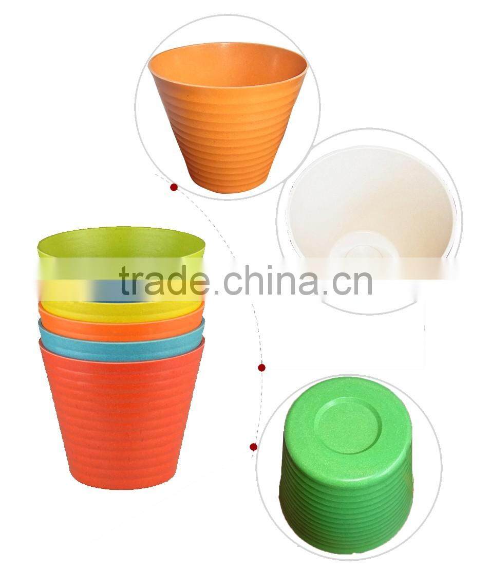 Indoor Bamboo Fiber/plant fiber colors flower pot