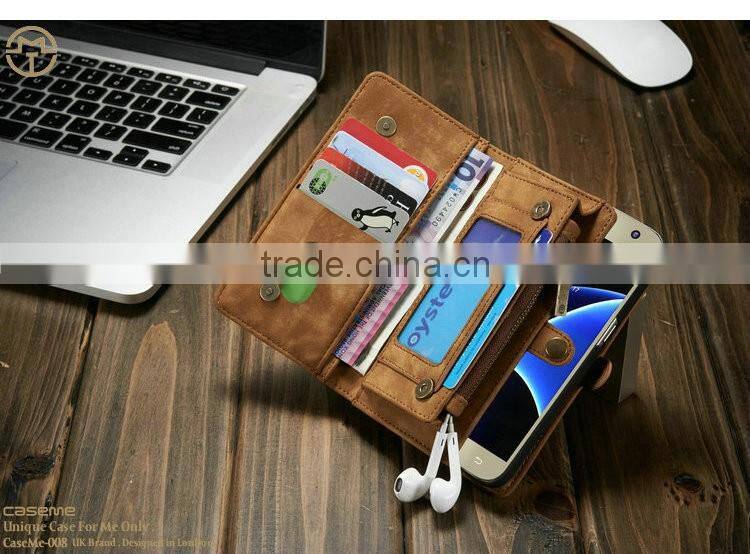 for Samsung s7 case leather stand flip phone case with 2 business card holder photo bag leather case for Samsung s7