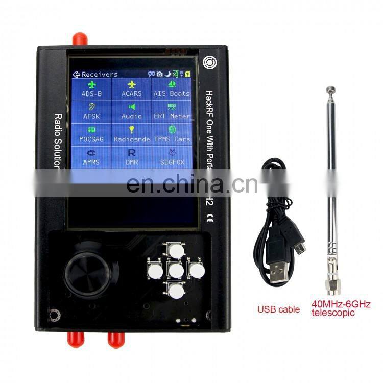 Assembled 1MHz-6GHz PortaPack H2 + HackRF + Antenna + Data Cable Kit SDR Software Defined Radio